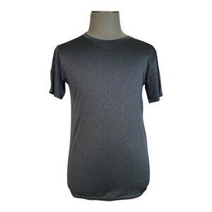 Real Essentials Mens L Active Dry-Fit Moisture Wicking Stretch T-Shirt Gray NWOT
